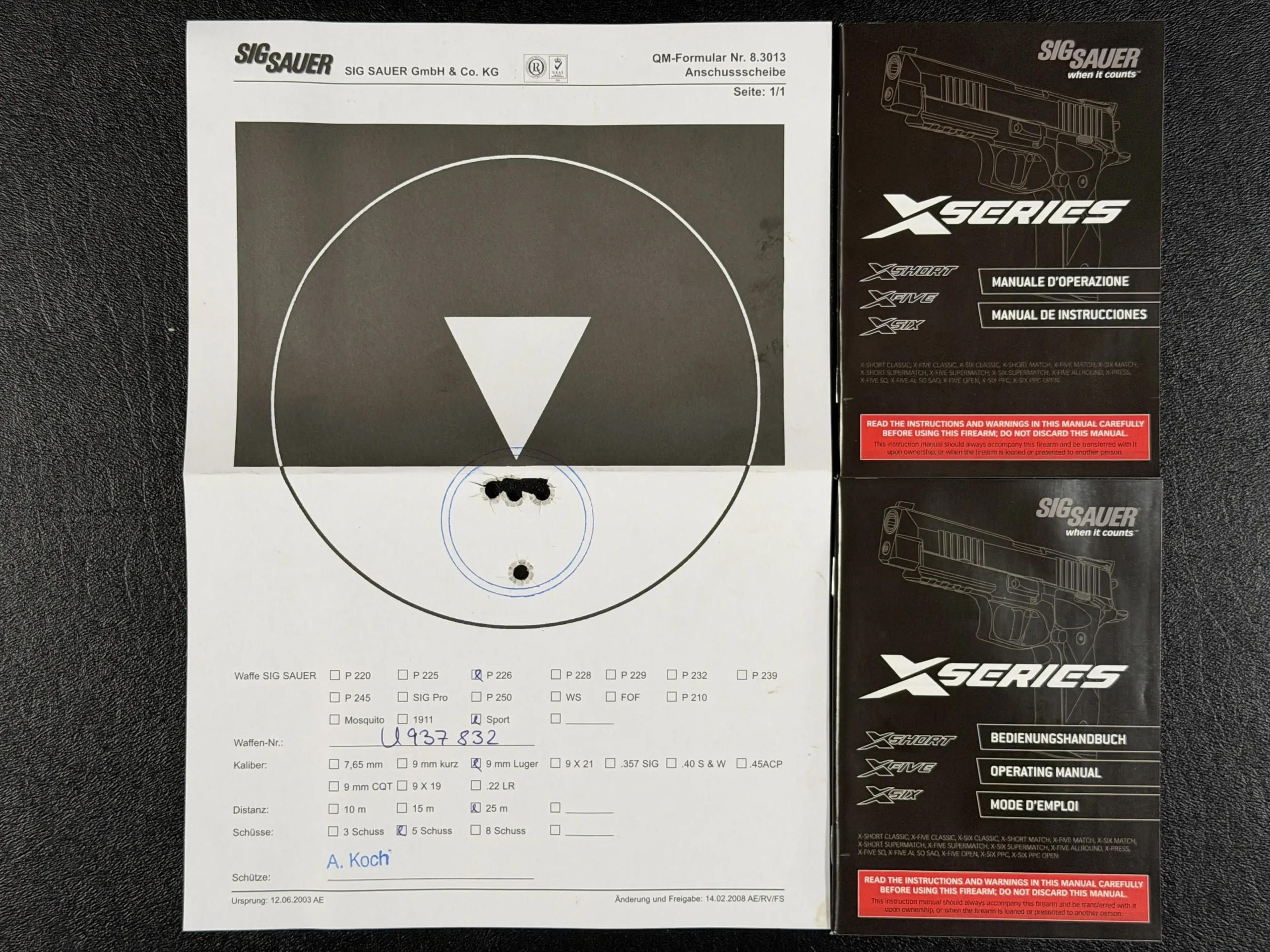 Prototype SIG P226 X Five Functional Art Firearm
