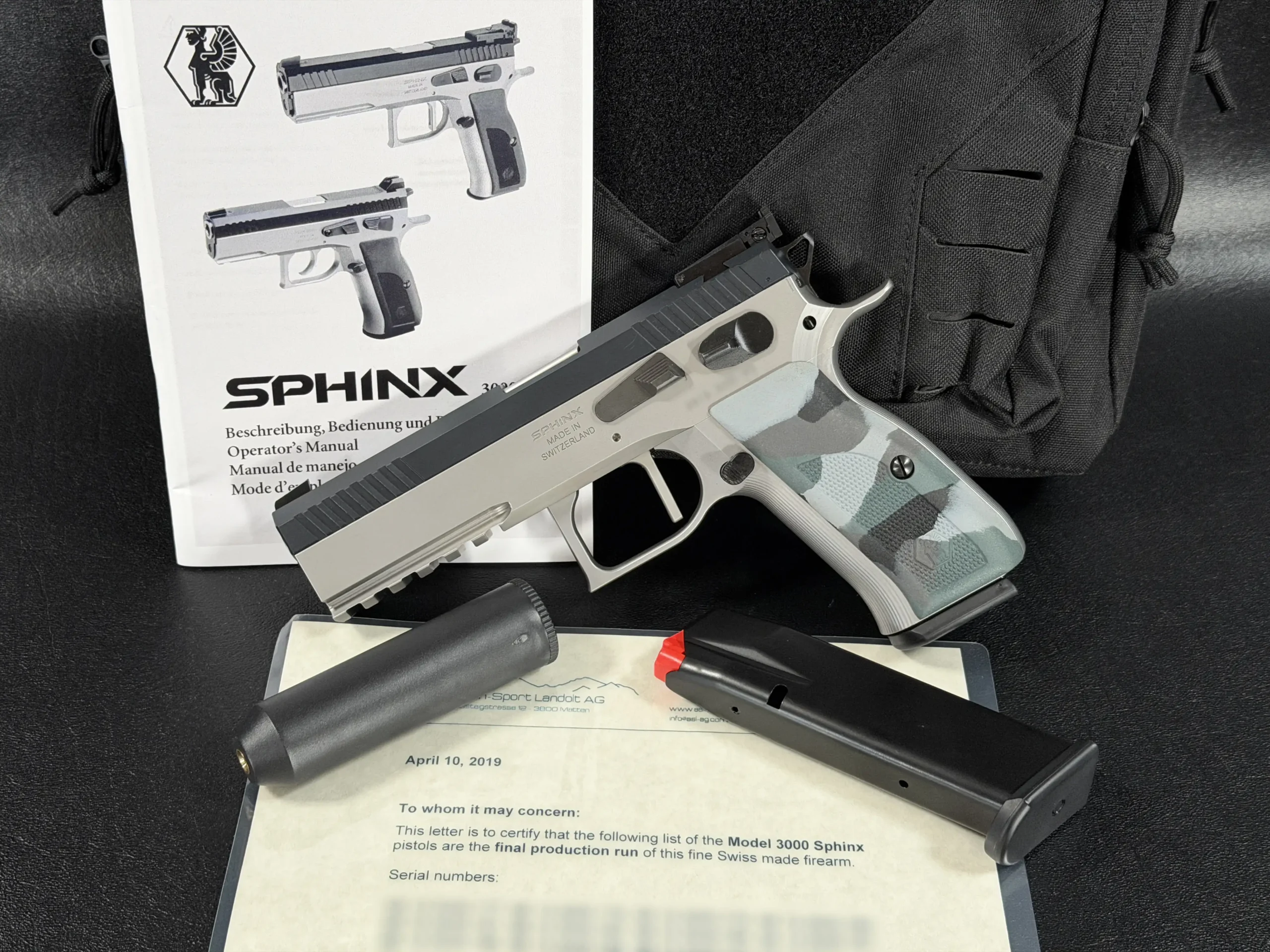Sphinx Model 3000 Luxury Swiss Handgun